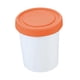 thumbnail image 1 of Contenedores de almacenamiento de alimentos para el congelador, vasos de pinta para helado, recipientes para yogur, preparación de comidas naranja, 1 of 9