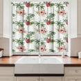 thumbnail image 2 of Ambesonne Hawaii Kitchen Curtains, Palm Trees Hibiscus, 55"x45", Reseda Green Pale Pink, 2 of 3