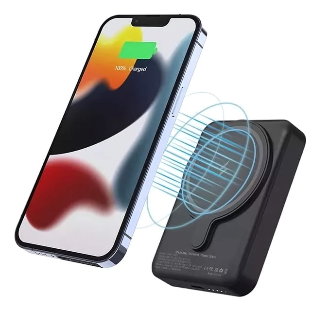 Power Bank Magnetica USB-C Color Negro Carga Inalmbrica Magsafe
