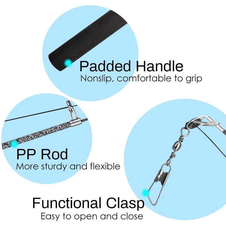 Pawaboo Retractable Fishing Pole Cat Teaser Wand, 4-Pack photo 4