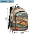 thumbnail image 2 of FORMRS Unisex School Backpack 17" Student Travel Bag with Laptop Compartment, Abstract Wavy Landscape, 2 of 7