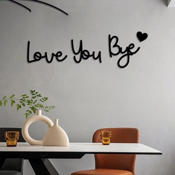 Love You Bye Wood Sign, Express Love and Warm for Your Family Lovers Wall Art Decor Valentine's Day Love You Bye Wall Decor, Wooden Script Decor Sign for Door, Christmas Valentine's Wedding Gift