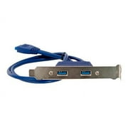 18" 2-Port USB 3.0 Bracket Cable with Built-In 20-Pin Header