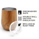 thumbnail image 5 of BALIBETOV Nuevo Set de Mate - Calabaza Moderna para Yerba Mate de 350 ml - Pared Doble de Acero Inoxidable 18/8 - Incluye Dos Bombillas y un Cepillo de Limpieza (Madera, 12), 5 of 8