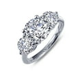 thumbnail image 4 of Lafonn Classic Sterling Silver Platinum Plated Lassire Simulated Diamond Ring (2.99 CTTW), 4 of 5