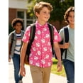 thumbnail image 3 of Aideaone Boys Button Down Shirt Hawaiian Short Sleeve 3D Print Shirts for Kids Summer Beach 5-14 Years, 3 of 6