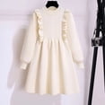 thumbnail image 4 of XYAIYT Girls Knitted Dresses Elegant Casual Long Sleeve Sweater Dress Children Girl Trendy Cute Fall Winter Wear, 4 of 6
