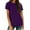 Dark Purple, variant on Womens Tops Short Sleeve Basic Solid Tees Crewneck Loose Fit Summer Lightweight T-Shirt Casual Classic Stretchy Shirt Dark Purple M