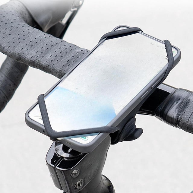 Soporte para teléfono de bicicleta Monte Montaje Montaje Silicona Soporte flexible soporte de teléfonos celulares portátiles para accesorios para , Negro