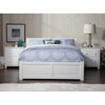 thumbnail image 7 of Orlando Platform Bed with Flat Panel Foot Board and 2 Urban Bed Drawers, White, Full, 7 of 7