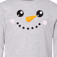 thumbnail image 4 of Inktastic Christmas Snowman, White Snowman, Carrot Nose Long Sleeve Youth T-Shirt, 4 of 5