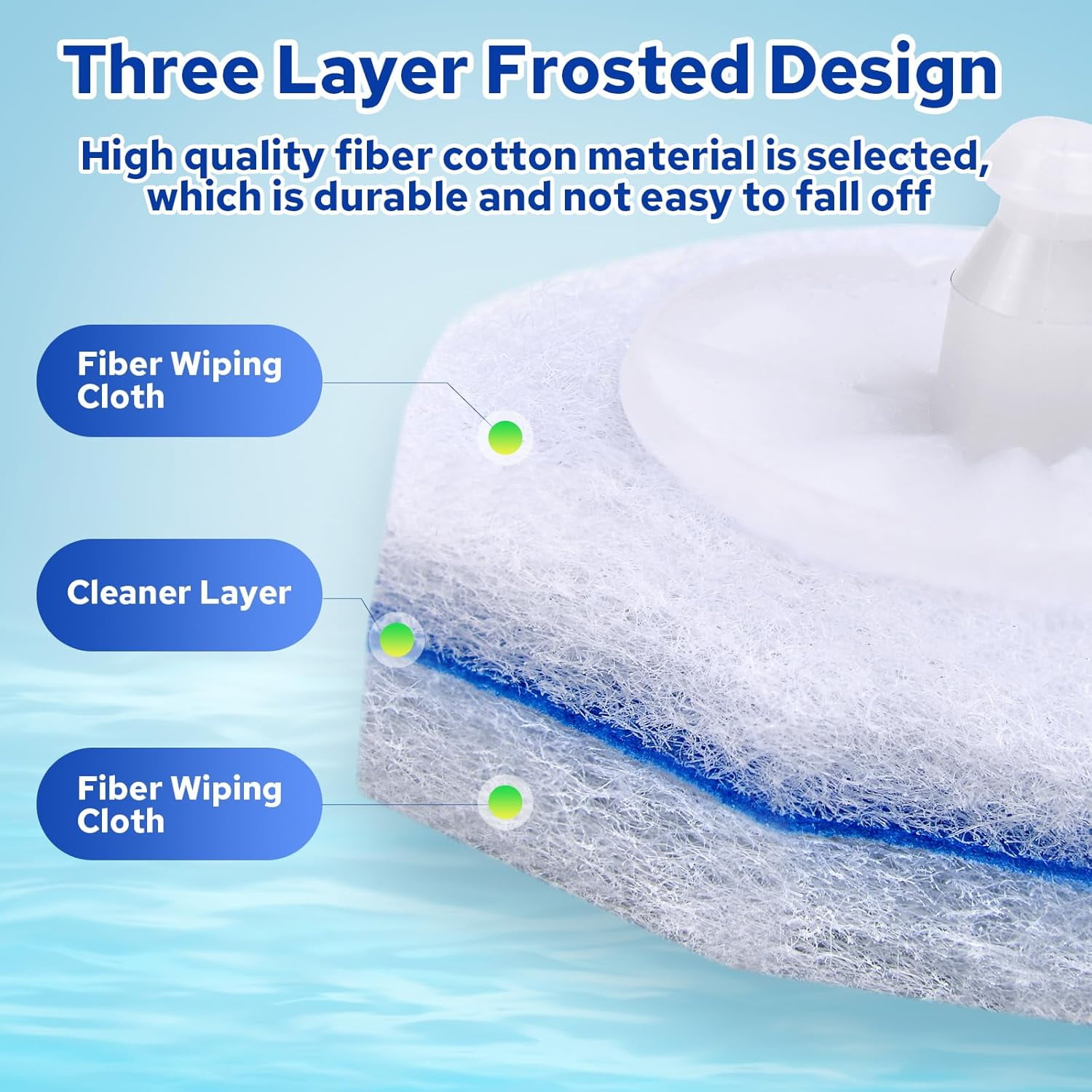 BAODELI Disposable Toilet Brush. Bathroom Cleaning. 60Pcs Disposable Bowl Cleaners Compatible with Most Toilet Brushes