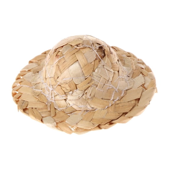 ZUARFY 1PC Handmade Straw Woven Hat Adjustable For Parrot Birds Accessories Fashionable
