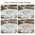 thumbnail image 7 of ODIKA 2'x3' Washable Accent Rug Pet Friendly, Bedside Mat Large Beige Vintage Farmhouse Distressed Geometric Border Dining for Bedroom, Nursery, RV, 7 of 7
