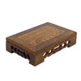 thumbnail image 1 of Rectangular Wooden Display Stand, Exquisite Stable Carved Display Stand Strong Load Bearing Multi Functional  for Home L 17x11x3.8cm, 1 of 7