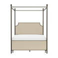 Hillsdale Furniture McArthur Metal Upholstered Canopy Queen Bed, Bronze