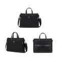 thumbnail image 2 of URSOFINE Women's Waterproof Laptop Tote Bag 16 Inch - Lightweight Nylon Work Briefcase with Luggage Strap & Multi-Compartment Organizer for Daily Commute & Travel, Black, 2 of 4