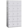 thumbnail image 2 of Plastic Locker - Five Tier - 3 Wide - 73 Inches High - 18 Inches Deep - Gray - Unassembled, 2 of 4