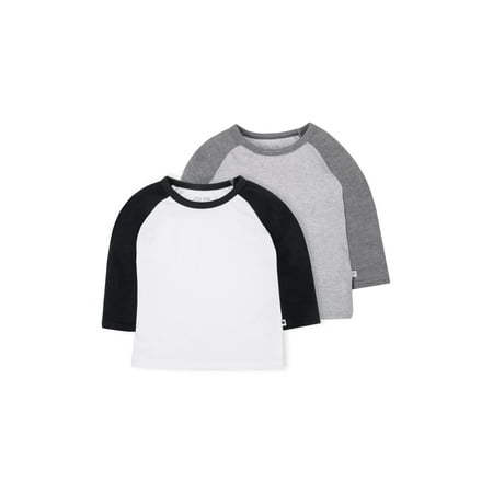 

Little Star Toddler Boy 2 Pk Long Sleeve Raglan Tees Size 9 Months - 5T