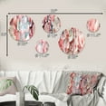 thumbnail image 4 of Designart "Seashell Oasis Escape" Abstract Round Wall Art Set Of 5 - Pink Coastal Hallway Metal Art Print Set, 4 of 6