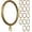 Gold, variant on MERIVILLE 14-Pack Metal Curtain Rings with Eyelets, 2-Inch Inner Diameter Drapery Rings for Curtain Rods, Black