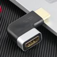 thumbnail image 4 of Adaptador compatible con HDMI 1080P Convertidor de macho a hembra compatible con HDMI de ángulo de 90 grados (Plata), 4 of 9