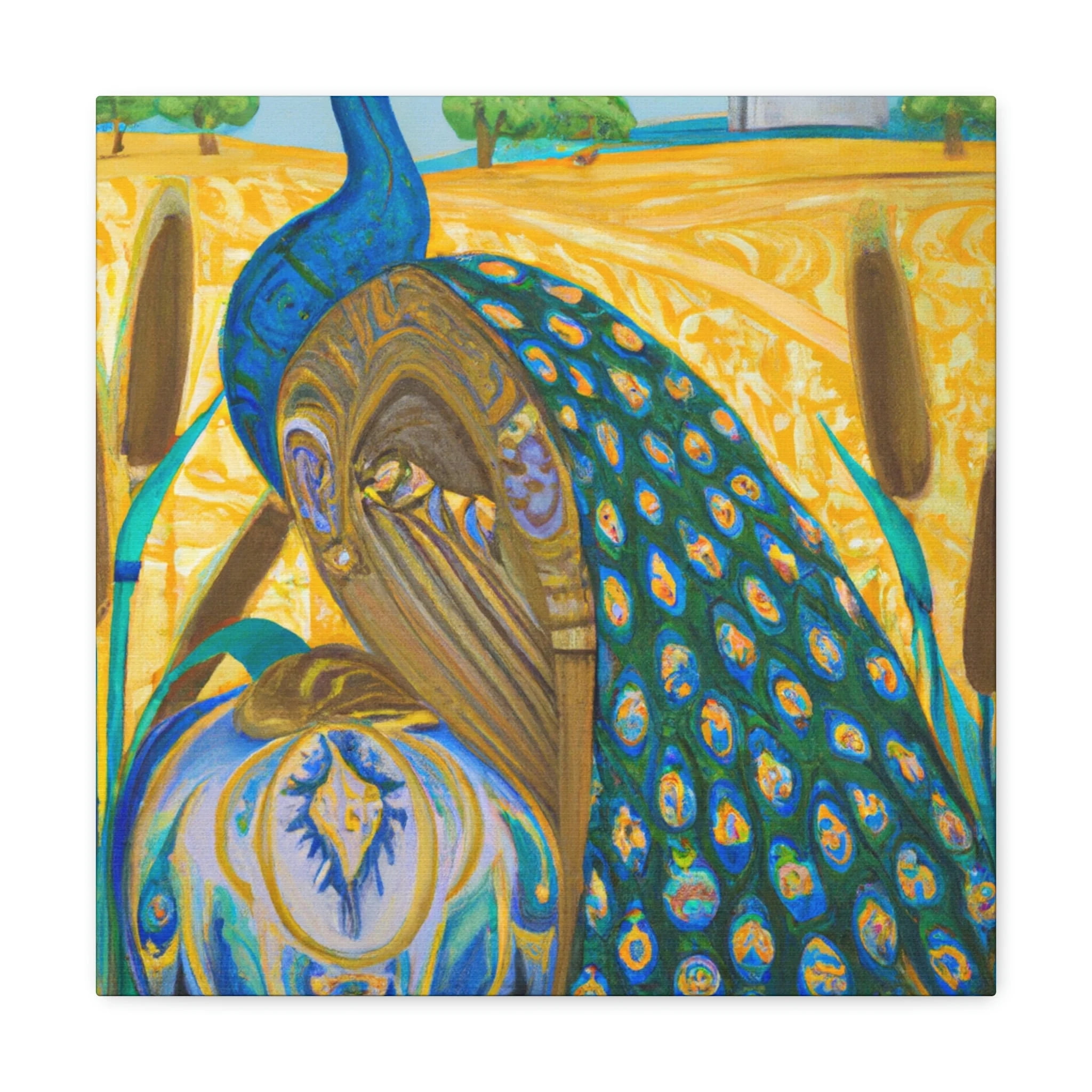 Peacock Grandeur Awaits. - Canvas - Walmart.com