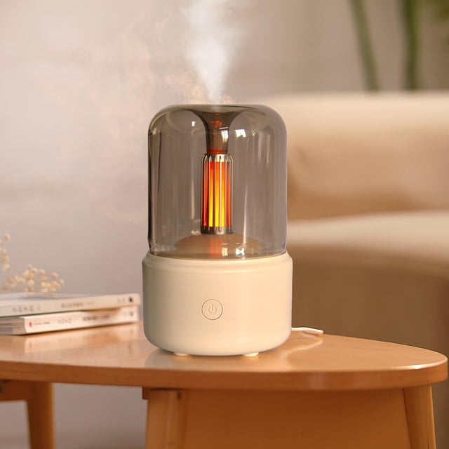 WIFKLSIIPG Oil Diffuser Aromatherapy Diffuser with Auto Shut Off Function Diffusers for Oils Cool Mist Humidifier with Warm Lights for Home&Office(White)