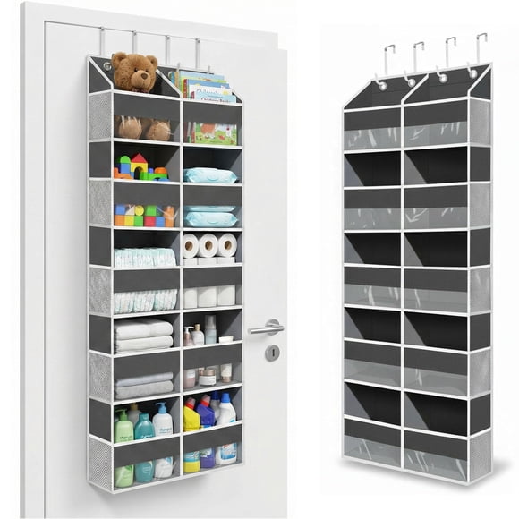Organizador Camkey de 10 bolsillos para colgar sobre la puerta, tela resistente
