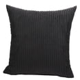 thumbnail image 4 of Elodie Solid Color Corduroy Pillow Case Square Sofa Cushion Cover Black, 4 of 8
