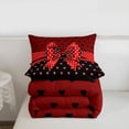 thumbnail image 5 of Erosebridal Happy Valentine's Day Full Size Comforter Sets,Red Bowknot Loves Bedding Sets For Girls Kids,Reversible black,3-Piece, 5 of 7
