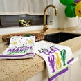 thumbnail image 4 of Mardi Gras Kitchen Towels Set of 2,Purple Fleur De Lis Crayfish Dish Towels 18x26 Inch Drying Dishcloth,Farmhouse Home Mardi Gras Carnival Seasonal Holiday Decorations, 4 of 6