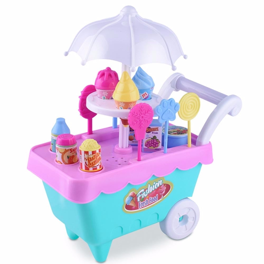 Children Gift Ice Cream Cart Play Set Kids Pretend play Toy Food Toys