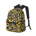 thumbnail image 2 of Mochila con estampado de vaca y girasoles, ideal para portátiles, viajes, senderismo, negocios, para mujeres y hombres., 2 of 5