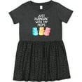 thumbnail image 3 of Inktastic Easter Hangin' with My Peeps Girls Toddler Dress, 3 of 5