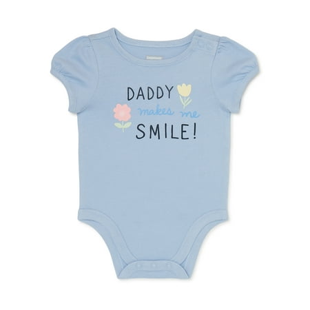 

Garanimals Baby Girls Short Sleeve Graphic Bodysuit Sizes 0/3M-24M