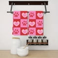 thumbnail image 2 of 2 Pcs Kitchen Towels Dishcloth Dish Towels Kitchen Towels Holiday Tea Towels Hand Towels for Kitchen Bathroom Housewarming Gifts Home Decoration 24 x 16 Inches (Red Hearts With Paw Prints), 2 of 5
