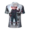 thumbnail image 7 of Saiise Chucky Y Mens Golf Shirt Moisture Wicking Dry Fit Mens Polo Shirts Dry Fit Performance Men's Golf Shirts Regular Fit Fashion Print, 7 of 7