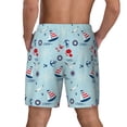 thumbnail image 4 of Uemuo Sailboats Anchors Pattern Mens Swim Trunks Quick Dry Board Shorts with Mesh Lining, Stretch Beach Shorts Quick Dry No-Chafing Board Shorts-3X-Large, 4 of 9