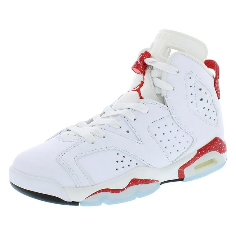 新品 AIR JORDAN 6 RETRO GS RED 23cm Nike Air Jordan 6 Retro Red Oreo GS Boys Shoes, White Leather