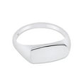 thumbnail image 3 of AFFY Comfort Fit Narrow Rectangular Signet Ring In 14K White Gold Over 925 Sterling Silver, Ring Size-11.5, 3 of 3