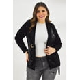 thumbnail image 1 of Blazer envolvente de vinipiel Roman Fashion /Tallas Extras, 2234 (Negro) negro 38, 1 of 7