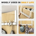 thumbnail image 7 of eZAKKA Over The Door Hooks, Stainless Steel Heavy Duty Door Hanger Holder for Hanging Coat Robe Hat Clothes Towels, White (Double Hook 6), 7 of 7