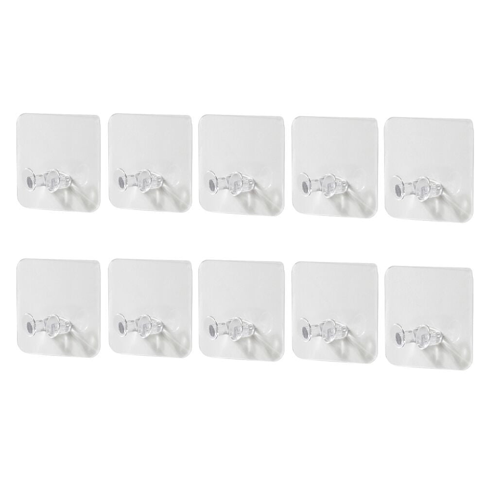 JDEFEG Temporary Wall Hooks Clear Wall Socket Home Storage