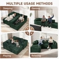 thumbnail image 6 of LazySunsets 103" Boneless Couch for Living Room, L-Shaped Modular Sectional Sofa with Wide Armrests and Cup Holders, Corduroy Cloud Cuch No Assembly, Green, 6 of 10