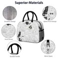 thumbnail image 4 of Cat and Flower White Pattern Insulated Leakproof Lunch Box for Work, Lunch Bag for Women Men, Loncheras Para Mujer for Beach Travel Picnic Camping, 4 of 6