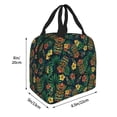 thumbnail image 2 of Yiaed Hawaiian Tribal Mask Print Insulated Lunch Bag Reusable Cute Tote Lunch Box, Leakproof Cooler Lunch Bags for Work Office Travel School Picnic, 2 of 5