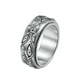 thumbnail image 1 of Jumpingount Anillo de banda de acero inoxidable Aniversario Cumpleaños Disfraz Fiesta Nudillo Hombres Joyería Oficina Vacaciones Plata Tamaño 14 Type3 NO3, 1 of 6