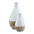 thumbnail image 7 of Sagebrook Home Ceramic 11"h 2-tone Teardrop Vase, Creme/White, 7 of 7