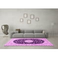 thumbnail image 3 of Ahgly Company Indoor Rectangle Medallion Pink Traditional Area Rugs, 8' x 12', 3 of 4